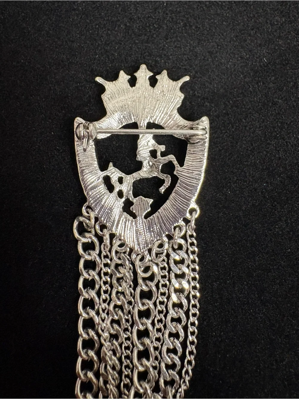 Silvertone brooch
